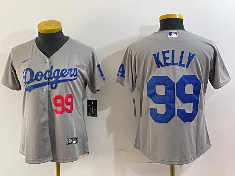 Women's Los Angeles Dodgers #99 Joe Kelly Number Grey Stitched Cool Base Nike Jerseys,We sell and wholesale Women's Los Angeles Dodgers #99 Joe Kelly Number Grey Stitched Cool Base Nike Jerseys on line form chian!